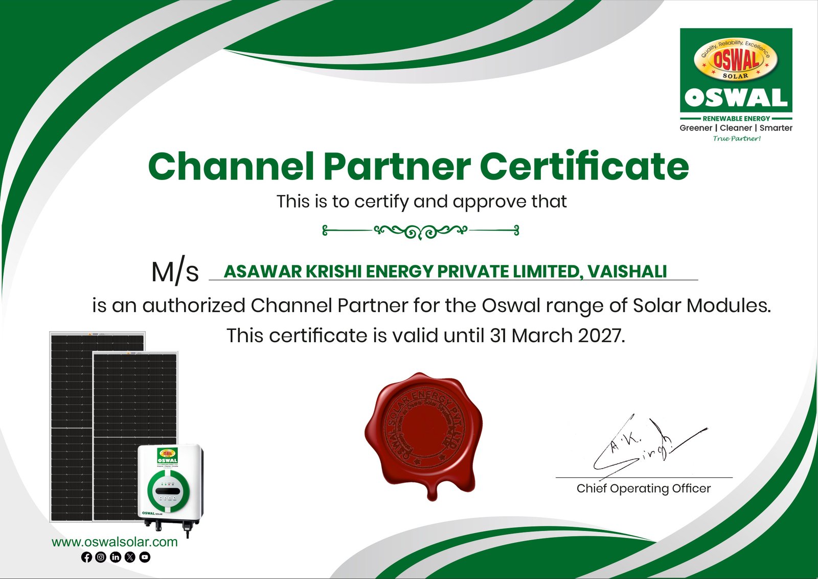 ASAWAR KRISHI ENERGY PRIVATE LIMITED, VAISHALI